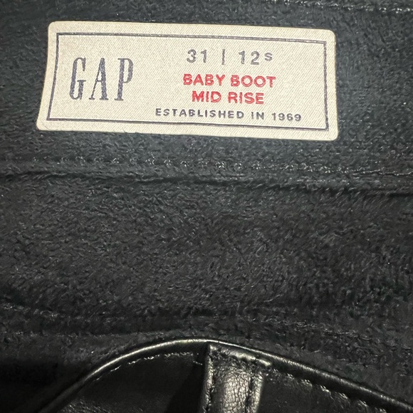 Gap Mid Rise Vegan Leather Baby Boot Pants 31/12S - Picture 8 of 9